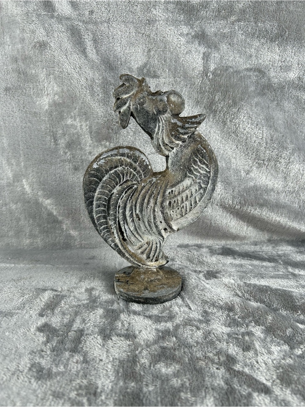 Vintage Cast Metal Crowing Rooster Cottagecore Farm House Country Decor